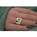 Smaragdring Gold 585 14K grüne Smaragde 0.8ct Brillanten 0.36ct