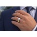 Solitärring Gold Weißgold 585 14K Brillant 0.50ct Antikschmuck