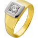 Solitärring Gold Weißgold 585 14K Brillant 0.50ct Antikschmuck