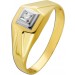 Brillantring Gold 585 14K Diamant 0.05ct Lupenrein Antikschmuck