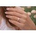 Diamantring Rosegold 585 14K Diamant 0.20ct Lupenrein Antikschmuck