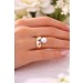 Saphirring Gold 750 18K blauer Saphir 0.30ct Akoyaperle 9.5mm