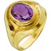Amethyst Ring Gold 333 8K lila Amethyst 2.3ct Antikschmuck