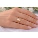 Gemmenring Gold 333 8K Kammee Achat Muschelschale Antikschmuck 1840 Biedermeier