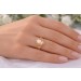 Gemmenring Gold 333 8K Kammee Achat Muschelschale Antikschmuck 1840 Biedermeier