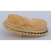 Gemmen Brosche Anhänger Gold 585 14K Kammee Muschelschale Antikschmuck