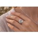 Diamantring Weißgold 585 14K Diamanten 0.21ct Antikschmuck