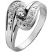 Diamantring Weißgold 585 14K Diamanten 0.21ct Antikschmuck