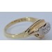 Diamantring Gold 585 14K Diamanten 0.075ct Antikschmuck