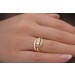 Diamantring Gold 585 14K Diamanten 0.075ct Antikschmuck