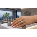 Smaragdring Gold 585 14K Turmalin Brillanten 0.12ct Smaragd Edelsteine