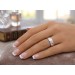 Brillantring Palladium 585 Brillanten 0.05ct bombiert