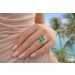 Turmalin Ring Gold 333 8K grüner Turmalin 3ct Antikschmuck