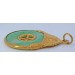 Jade Anhänger Gold 750 18K grüner Jade Edelstein Antikschmuck 1900