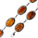 Bernstein Collier Silber 925 cognac braune Edelsteine 120ct Antikschmuck