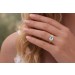 Aquamarinring Gold 585 14K ozeanblauer Aquamarin 2.3ct Antikschmuck