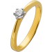 Solitärring Gold 585 14 Karat Brillant 0.25ct Lupenrein