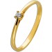 Solitärring Gold 585 14 Karat Brillant 0.05ct Verlobungsring