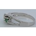 Smaragdring Weissgold 585 14K grüne Smaragde Brillant Antikschmuck