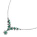 Smaragdkette Weissgold 585 14K grüne Smaragde Brillanten Antikschmuck 