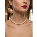 Perlenkette Weissgold 585 14K Akoyaperlen Diamanten Antikschmuck