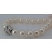 Perlenkette Weissgold 585 14K Akoyaperlen Diamanten Antikschmuck