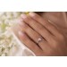 Solitärring Weissgold 750 18K Brillant 0.15ct Lupenrein Antikschmuck