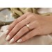 Perlenring Gold 585 14K Diamanten 0.04ct Akoyaperle Antikschmuck