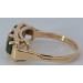 Turmalinring Gold 585 14K grüne Turmalin Edelsteine Antikschmuck