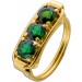 Turmalinring Gold 585 14K grüne Turmalin Edelsteine Antikschmuck