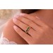 Turmalinring Gold 585 14K grüne Turmalin Edelsteine Antikschmuck