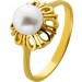 Perlenring Gold 585 14K Akoyaperle 7.8mm Antikschmuck
