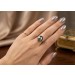 Perlenring Gold 585 14K synthetische Tahiti Perle 12.5mm
