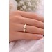 Brillantring Gold 585 14 Karat Brillant 0.07ct Antikschmuck