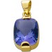 Tansanit Anhänger Gold 585 14K violett blau  6.16ct
