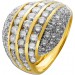 Diamantring Gold 585 14 Karat Brillanten 4.0ct Cocktail