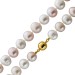 Perlenkette 46cm Süßwasser Perlen 12.4-11.2mm Gold 585 14K