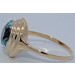 Aquamarin Ring Gold 585 14K ozeanblauer Aquamarin Antikschmuck