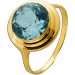 Aquamarin Ring Gold 585 14K ozeanblauer Aquamarin Antikschmuck