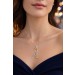 Citrin Anhänger Gold 333 8K gelbe Citrine 1.75ct blaue Blautopase 1.75ct Zirkonia