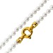 Perlenkette 50cm Gold 750 18K Akoyaperlen grüner Smaragd 0.10ct 