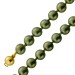 Perlenarmband Gold 375 9K Muschelkernperlen pastell algengrün 