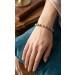 Perlenarmband Gold 375 9K Muschelkernperlen pastell algengrün 