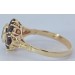 Granatring Gold 585 14K rote Granate 1.6ct Antikschmuck 1950