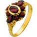 Granatring Gold 585 14K rote Granate 1.6ct Antikschmuck 1950