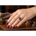 Granatring Gold 585 14K rote Granate 1.6ct Antikschmuck 1950