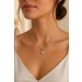 Herz Anhänger Weißgold 585 14K weiße Zirkonia Steine 0.40ct