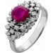 Rubin Ring Weißgold 750 18K Burma Rubin 2.2ct. Brillanten 0.70ct
