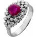 Rubin Ring Weißgold 750 18K Burma Rubin 2.2ct. Brillanten 0.70ct