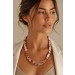 Achatkette orange rot rostbraun hell beige Edelsteine 385ct 